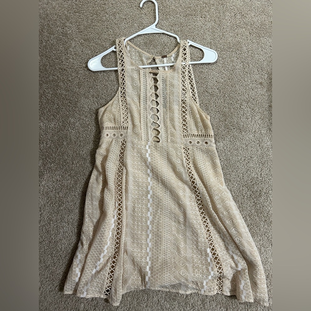 Free People mini dress. Boho and cottage vibes.